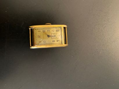 null Bracelet watch of woman out of yellow gold 750 thousandths, the watch of square...