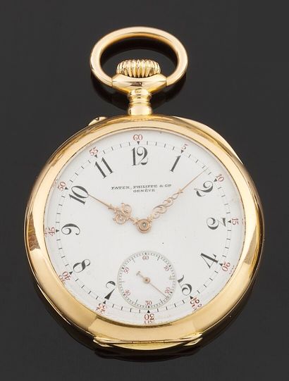 null PATEK PHILIPPE

18k (750) yellow gold pocket watch. Hinged case with gold bowl,...