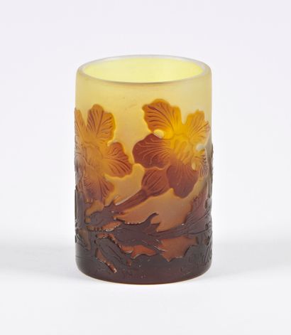 null GALLÉ ESTABLISHMENTS

Small multi-layered glass vase with acid-etched decoration...