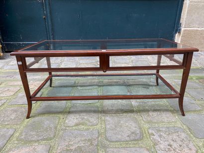 null Wooden LOW TABLE, glass top, curved legs.

Work of the 20th century

Dimensions...