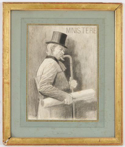 null Attributed to Oswald HEIDBRINCK (1860-1914)

"Ministry" 

Pencil drawing signed...