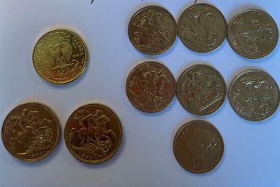 null Set including :

- Gold coin Venezuela, de Gaulle 1958

- One sovereign coin...