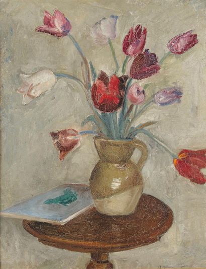 null Annette MALARD (1922-2016)

Still life with a bunch of flowers

Oil on panel,...