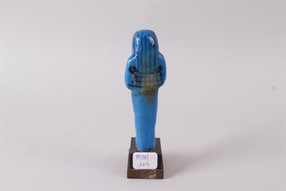 null OUSHEBTI en faïence émaillée bleu "lapis-lazuli" de la cachette royale de Deir-el-Bahari....