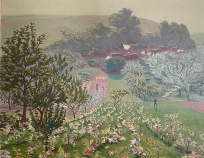 null Charles LACOSTE (1870-1959)

Orchard and village 

Oil on canvas signed and...
