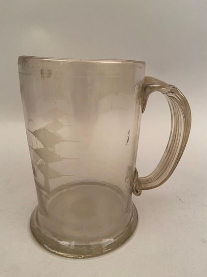 null GERMANY

Colorless and translucent blown glass mug, with ground decoration of...