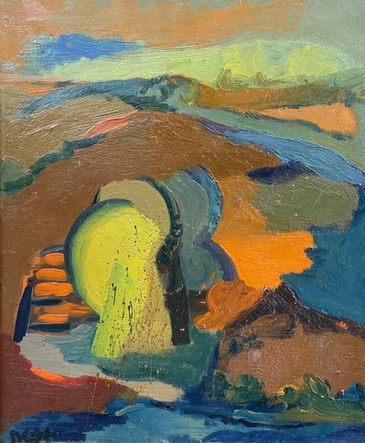 null Marie-Geneviève HAVEL (1931-2017)

Breton lands 

Oil on canvas, monogrammed...