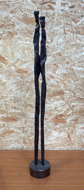 null Maxime PLANCQUE ? 

Silhouettes 

Steel sculpture, monogrammed N. X. 

Height...