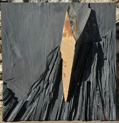null Pierre MARTIN 

Needle II 

Abstract wall composition in slate. Titled on the...