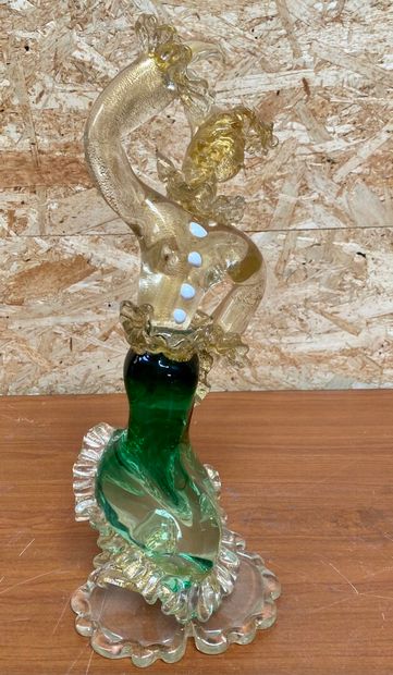 null CONTEMPORARY SCHOOL 

A Murano glass dancer in blown and hot-moulded glass with...
