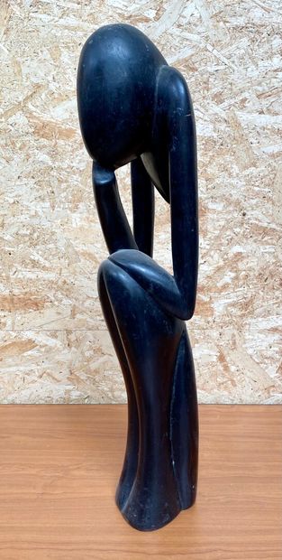 null CONTEMPORARY SCHOOL

The thinker

Proof in black lacquered wood

Height 72 ...
