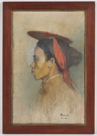 null MR. PENNEQUIN ?

Profile portrait of an Indochinese woman 

Pastel signed lower...