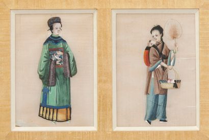 CHINA, Canton - 19th century 
Set of seven...