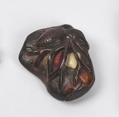 null JAPAN - 19th century

Netsuke in umimatsu representing a rock on which are placed...