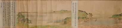 null JAPAN - MEIJI period (1868 - 1912)

Six ink and polychrome paintings on silk...
