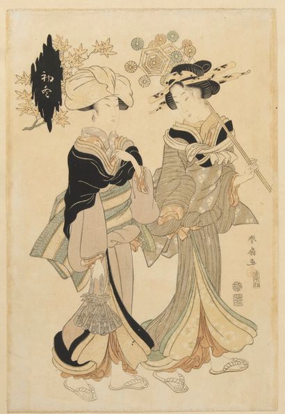 null Katsukawa Shunsen (1762 - v. 1830)

Deux oban tate-e, Rittou (début de l'hiver)...