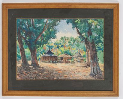 null MODERN SCHOOL - HAMMAIL

My home in Angkor Thom.

Watercolor on paper.

Signed...