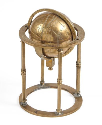 null Evocation of an Arab-Muslim globe in brass.

Modern work, in the style of the...