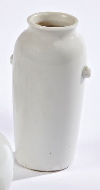 null CHINE (DEHUA)

Vase oblong en porcelaine blanc de Chine orné de deux prises...
