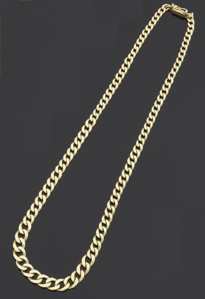 null NECKLACE articulated in yellow gold 750 thousandths, the flat links in fall...