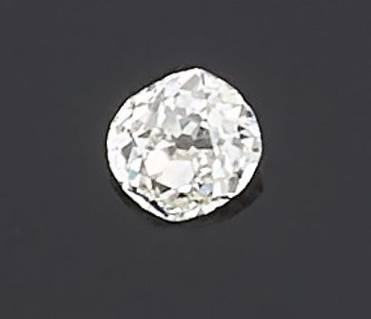 null DIAMOND on paper, cushion shape and old cut weighing 0.92 ct (Scratches)