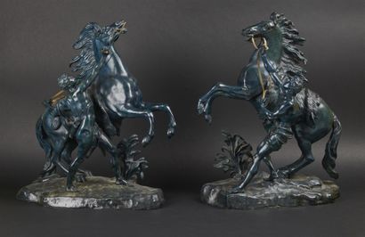 null D'après Guillaume COUSTOU (1677-1746) 

Deux chevaux de Marly 

Deux épreuves...