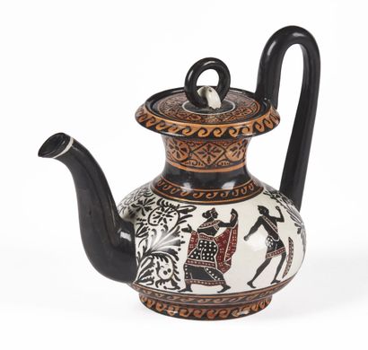 null NAPLES, GIUSTINIANI FACTORY

Covered teapot with high handle in fine earthenware...