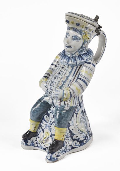 null BRUSSELS

Covered anthropomorphic pitcher called Jacquot in earthenware formed...