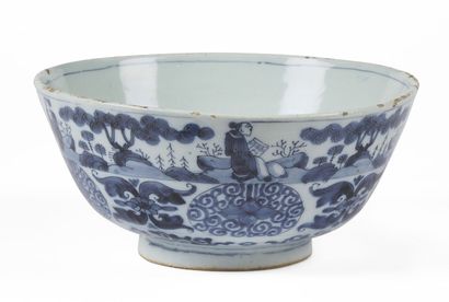 null DELFT

Large earthenware bowl with blue monochrome decoration of Chinese in...