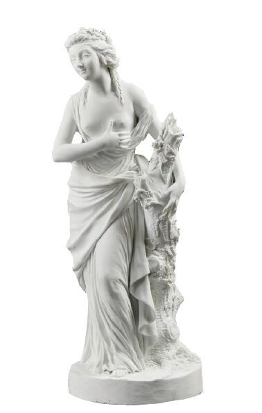 null SÈVRES

Hard porcelain biscuit figure representing Friendship, a young woman...