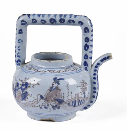 null NEVERS

Earthenware globular teapot with high handle in the Chinese style with...