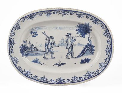 null PARIS ?

Oval earthenware dish with blue monochrome decoration of two men walking...