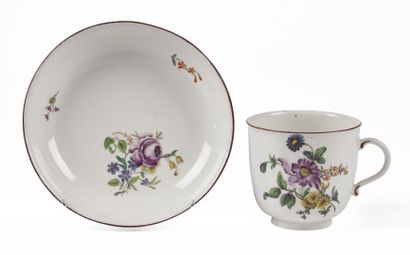 LUDWIGSBURG 
Porcelain cup and saucer with...