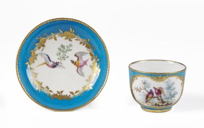 null VINCENNES AND VINCENNES-SÈVRES

Cup and saucer in soft porcelain with a celestial...