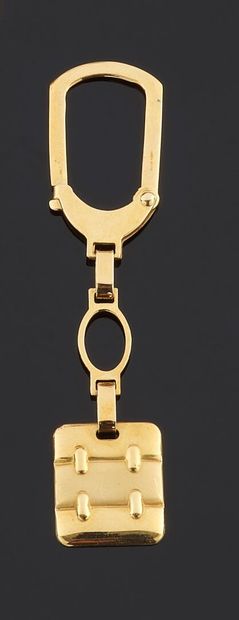 Porte-clefs en or jaune 750 millièmes décoré...