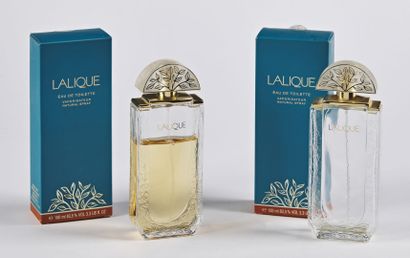 null CRISTAL LALIQUE 

Lot de deux flacons de parfum « Lalique ». 

Épreuves en cristal...