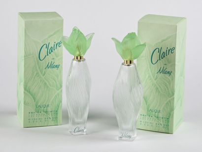 null CRISTAL LALIQUE 

Lot de deux flacons de parfum « Claire de Nilang ». 

Épreuves...