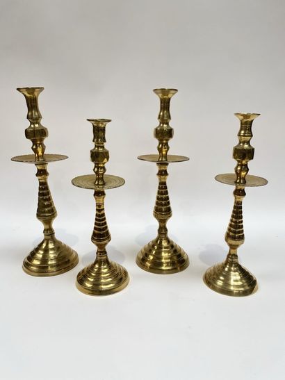 null EXTREME EASTERN WORK of the 20th century 

Two pairs of gilded metal pikes with...