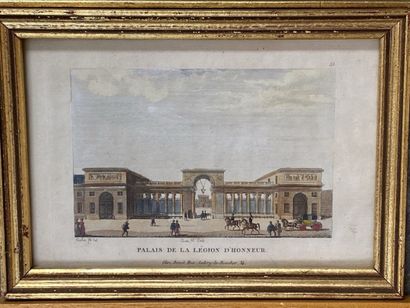 null SET OF FURNISHED PIECES, including : 

- Contemporary school 

Lithograph, signed...