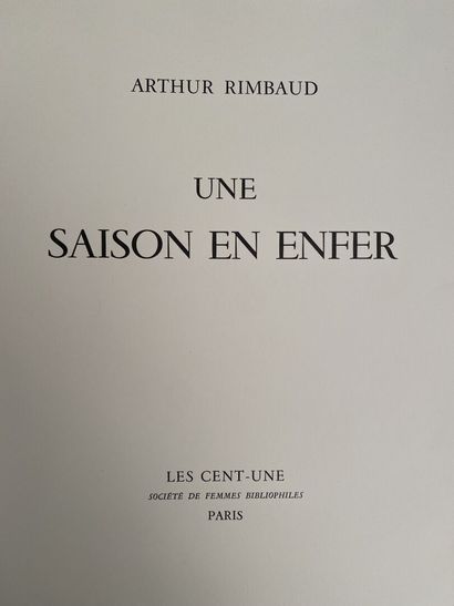 null Arthur RIMBAUD - André MASSON 

Une saison en enfer, Paris, Les Cent-Une, 1961....