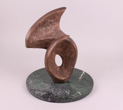 null CONTEMPORARY SCHOOL 

Sculpture 

Bronze proof with a medal patina, annotated...