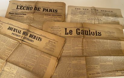 null FOUR OLD NEWSPAPERS from 1906 (Echo de Paris, le Journal de Paris, Le Gaulois,...