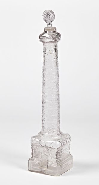 null Moulded glass liqueur bottle forming a Vendôme column

Model by Legras

Dimensions...