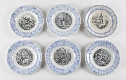 null CHOISY LE ROI - GIEN - SARREGUEMINE

Set of thirty-eight fine earthenware plates...