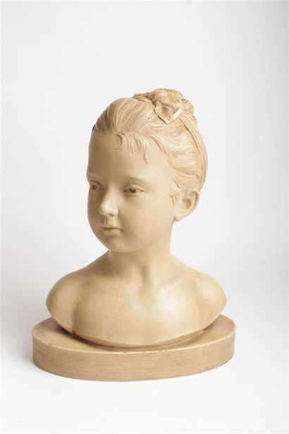 null FRENCH SCHOOL after HOUDON

Terracotta bust of a young woman with a knotted...