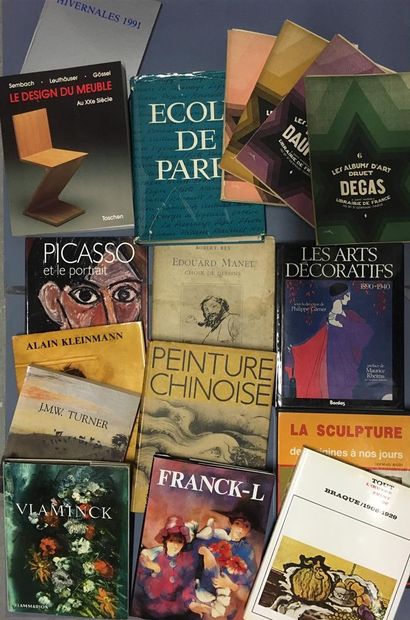 null Set of ART BOOKS and reviews on Vlaminck, Franck-L, Braque, Turner, Picasso,...