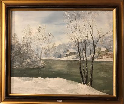 null LEBESNERAIS Jean (1923)

L'hiver à Merey, Eure

Huile sur toile, signée en bas...