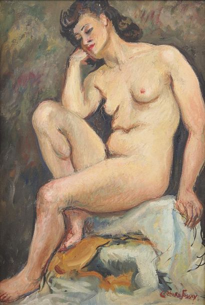 null Louise-Jeanne COTTARD-FOSSEY (1902-1983)

Le modèle 

Huile sur toile, signée...