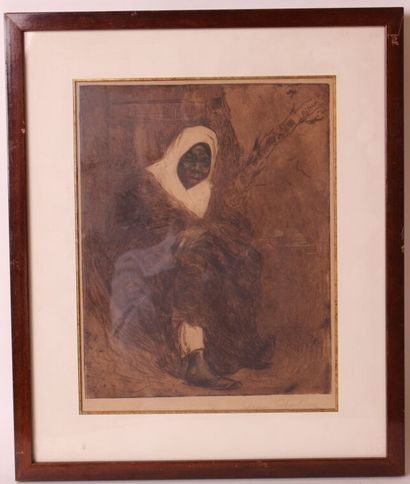 null Edgar CHAHINE Edgar (1874 - 1947)

Seated black woman

Engraving, signed in...