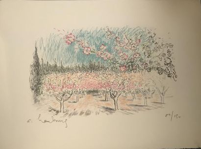 null André HAMBOURG (1909-1999)

Verger en fleurs

Lithographie, numérotée 84/150...